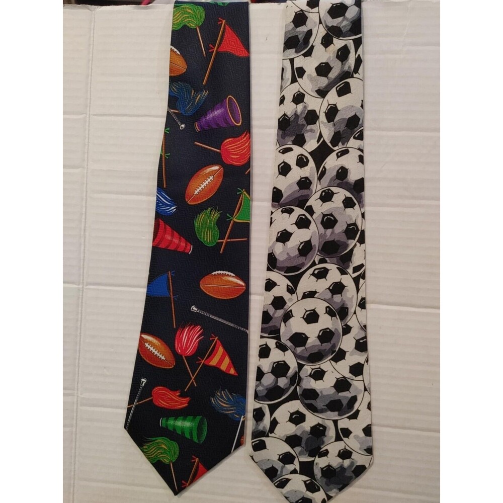 Lot Of 2 Designs By A. Rogers Sports Ties Vintage